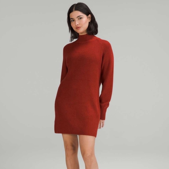 Lululemon Merino Wool-Blend Knit Dress Cayenne - Picture 1 of 10